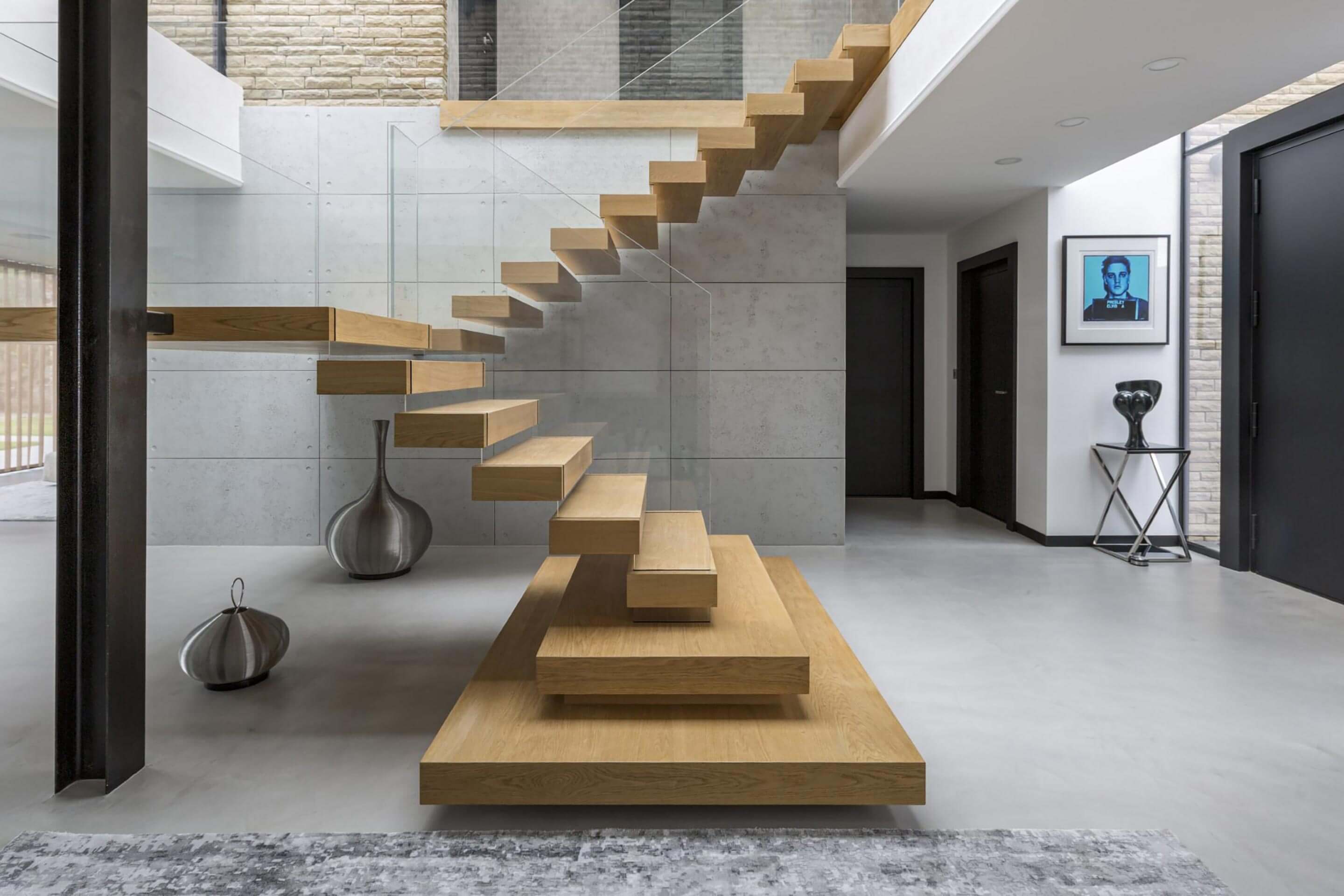 Feature Staircase with Floating Treads, Yorkshire