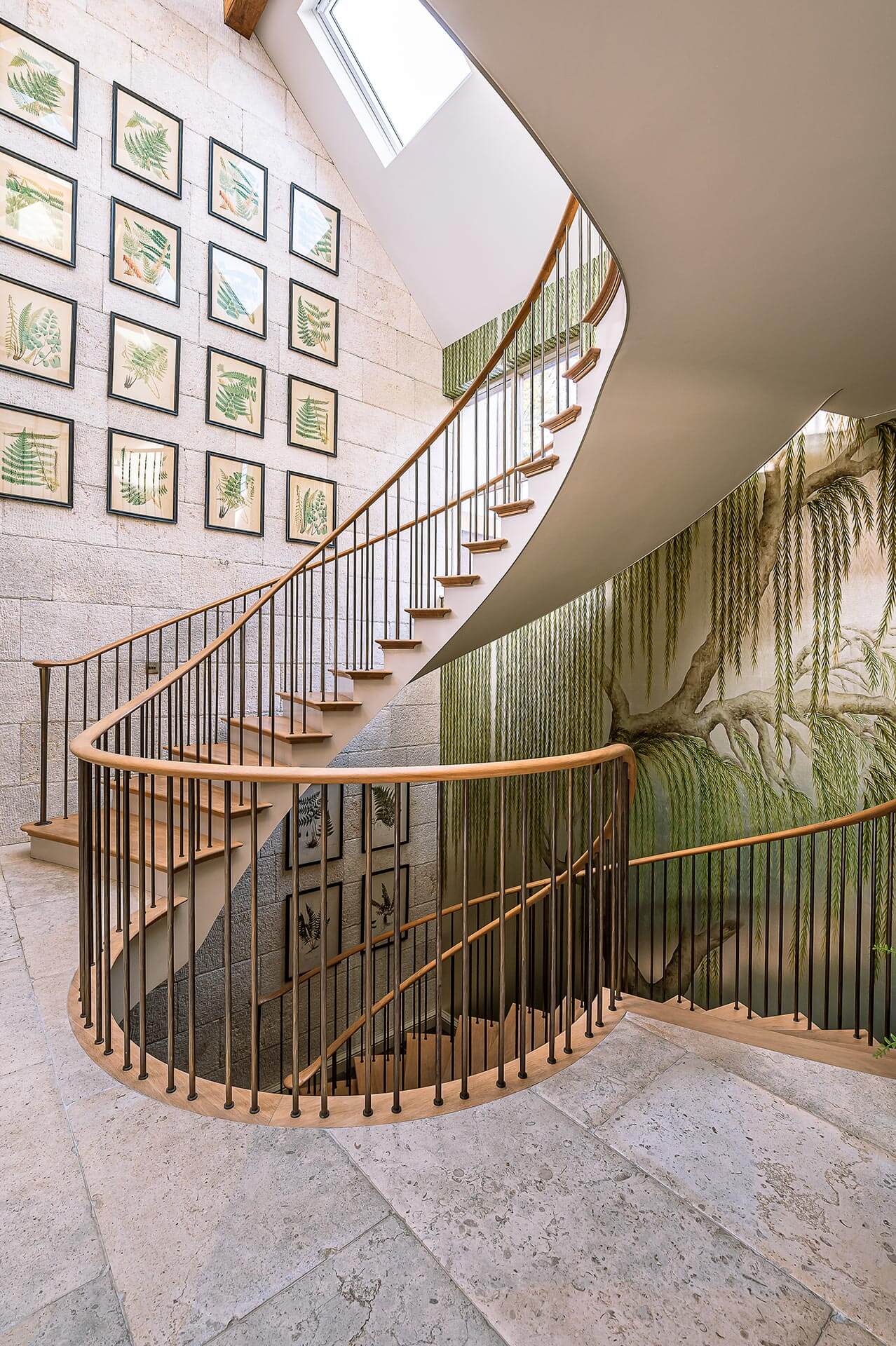 Double Helical Staircase with Classical Influences, Yorkshire