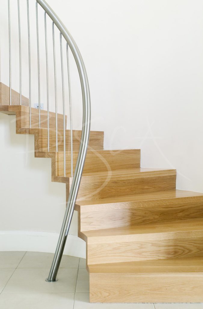 1906 - Bisca curved oak staircase design edinburgh