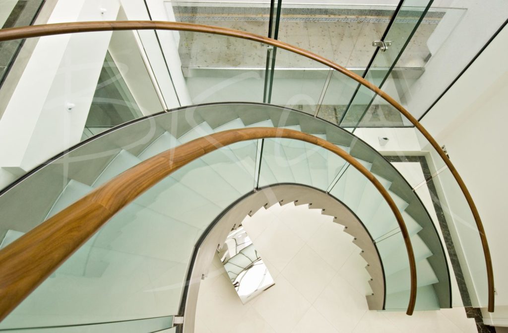 2146 - Bisca glass helical stair design UK