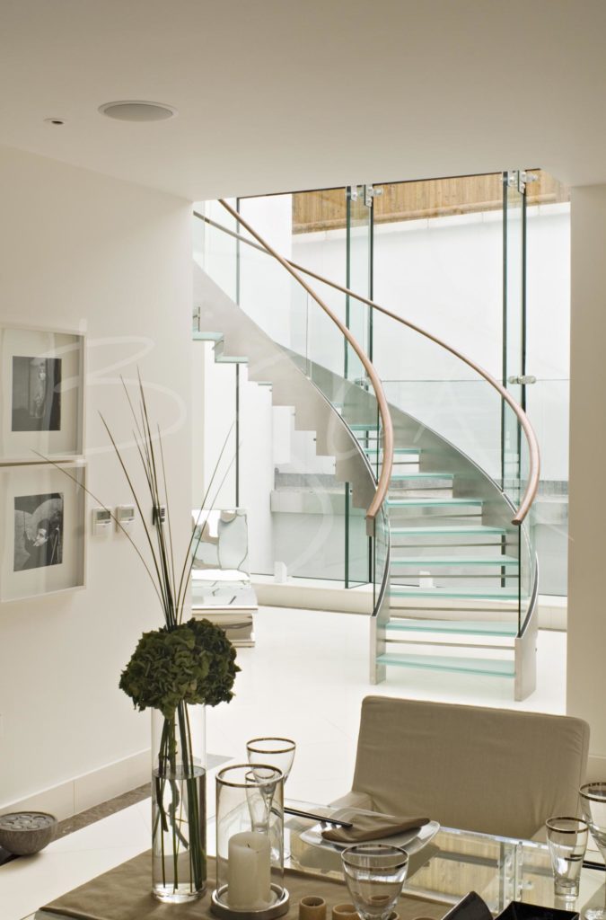 2146 - Bisca glass helical stair design UK