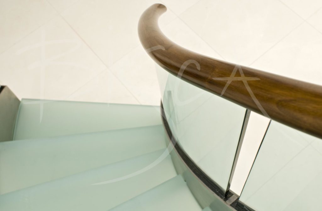 2146 - Bisca glass helical stair design UK