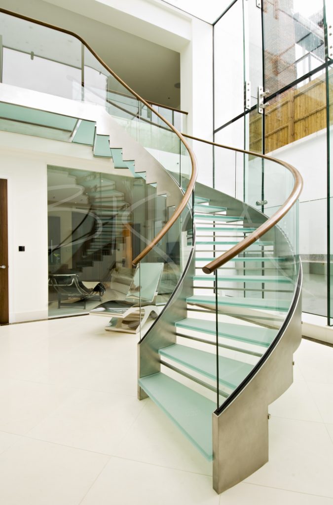 2146 - Bisca glass helical stair design UK