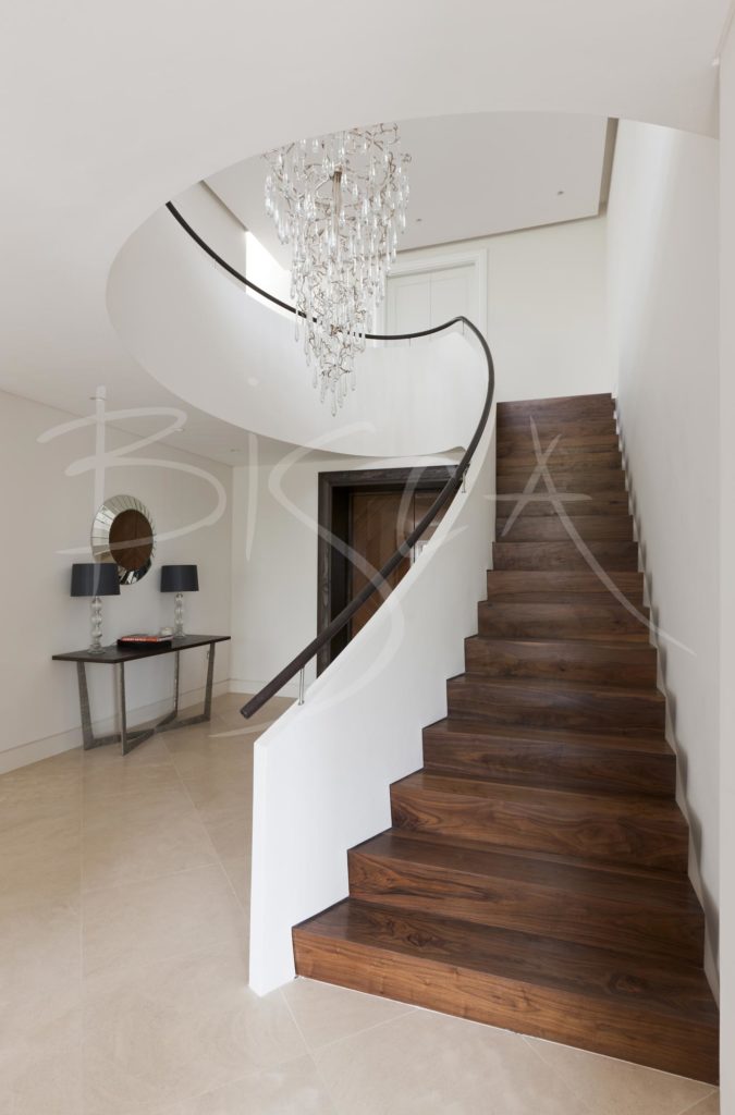 3049 - Bisca walnut stair design