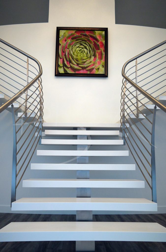 3147 - Bisca Corian Staircase Design USA
