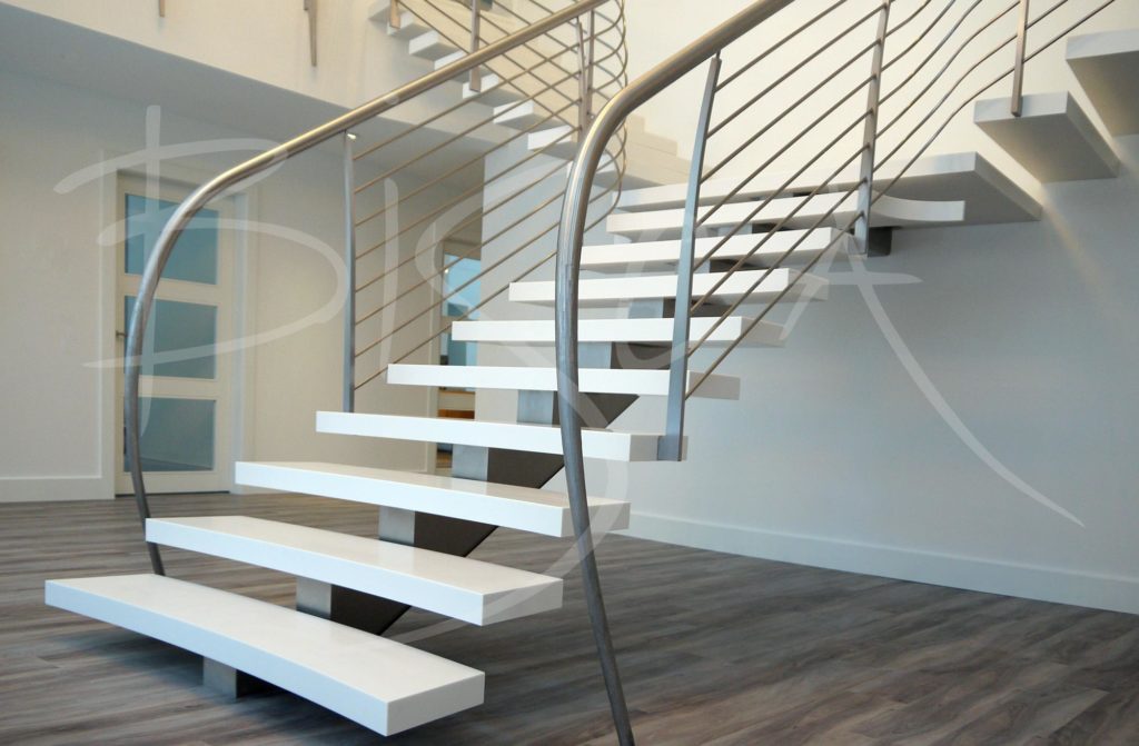 3147 - Bisca Corian Staircase Design USA