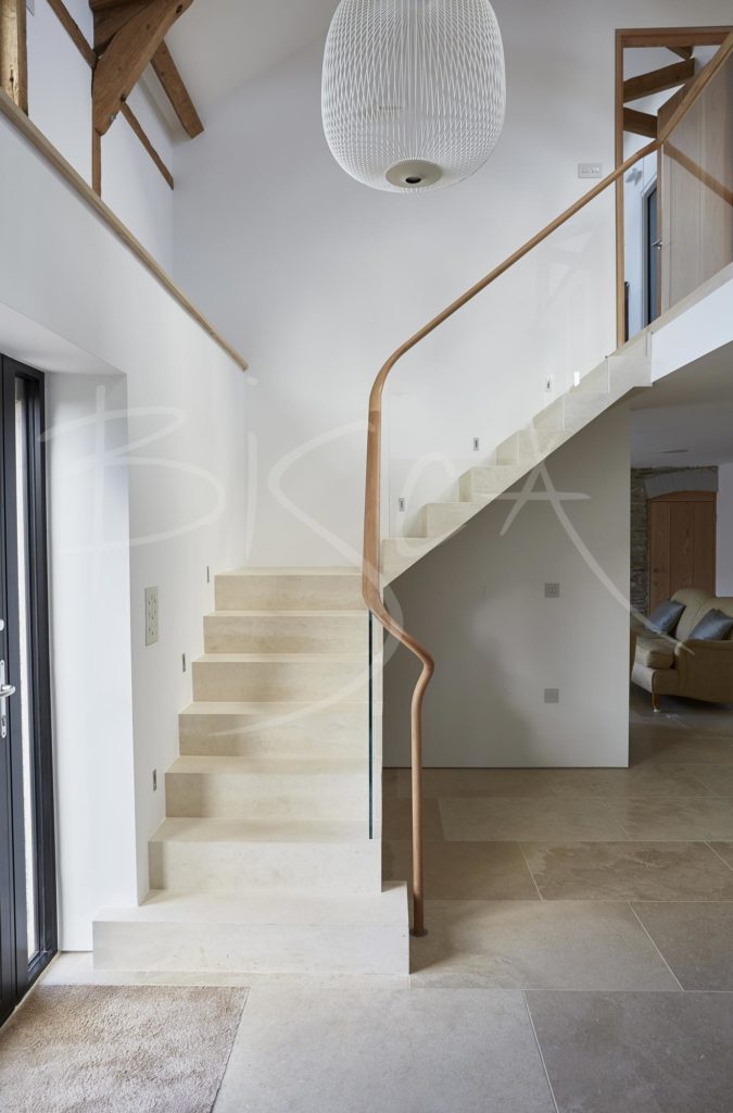 4567 - Bisca Stone Staircases Contemporary Barn Conversion