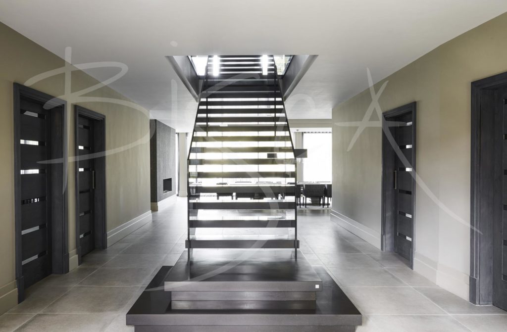 4574 - Bisca Corian Stairs Contemporary Staircase Design