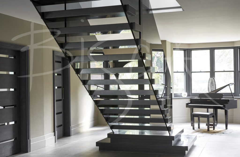 4574 - Bisca Corian Stairs Contemporary Staircase Design