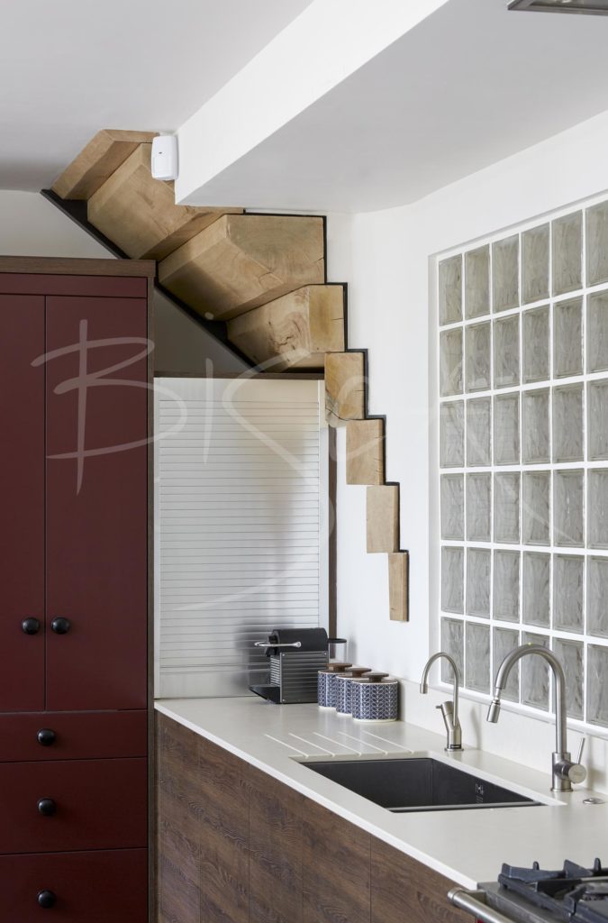 Kitchen area 5351 - Bisca oak staircase design for farmhouse renovation