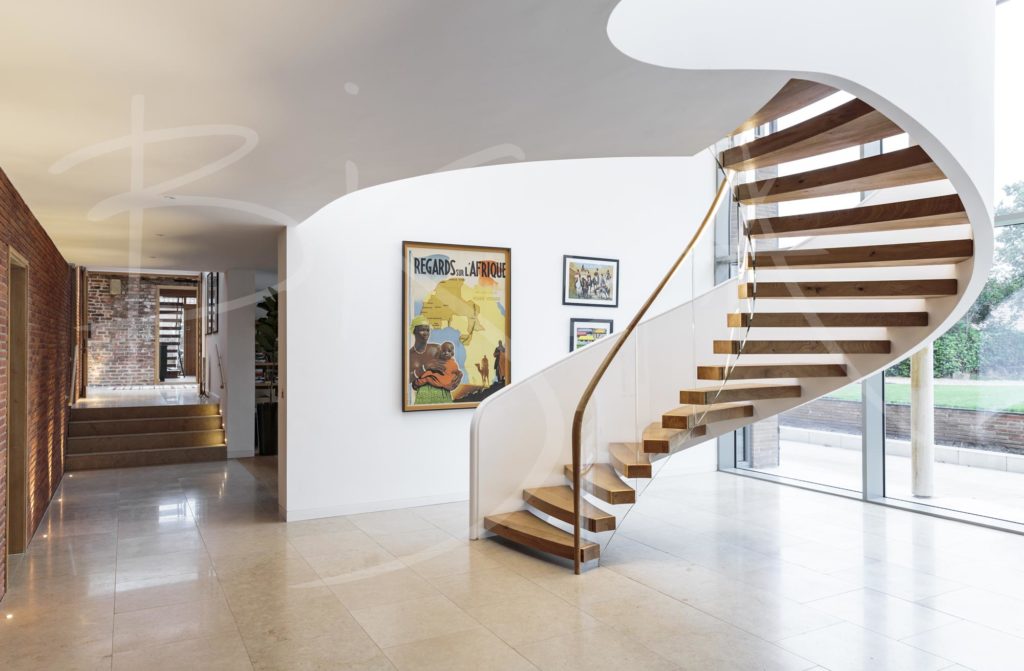 Bisca Helical Staircase in Open Plan Gallery