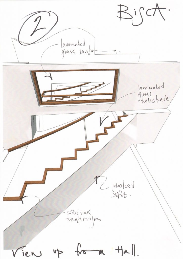 3123 - Bisca contemporary oak stair listed building