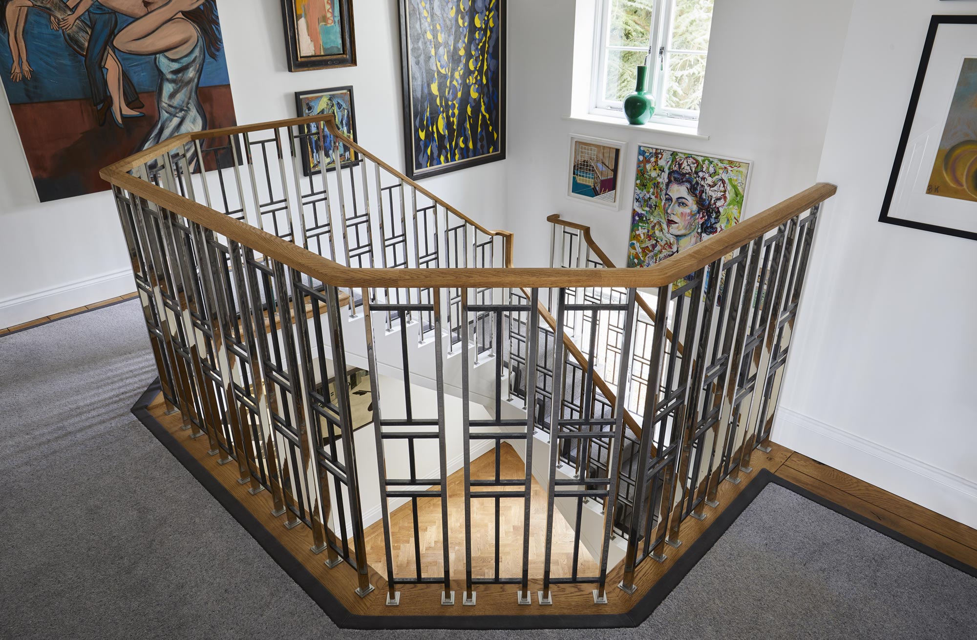 Art Deco inspired balustrade | Arts & Crafts Interiors | Bisca