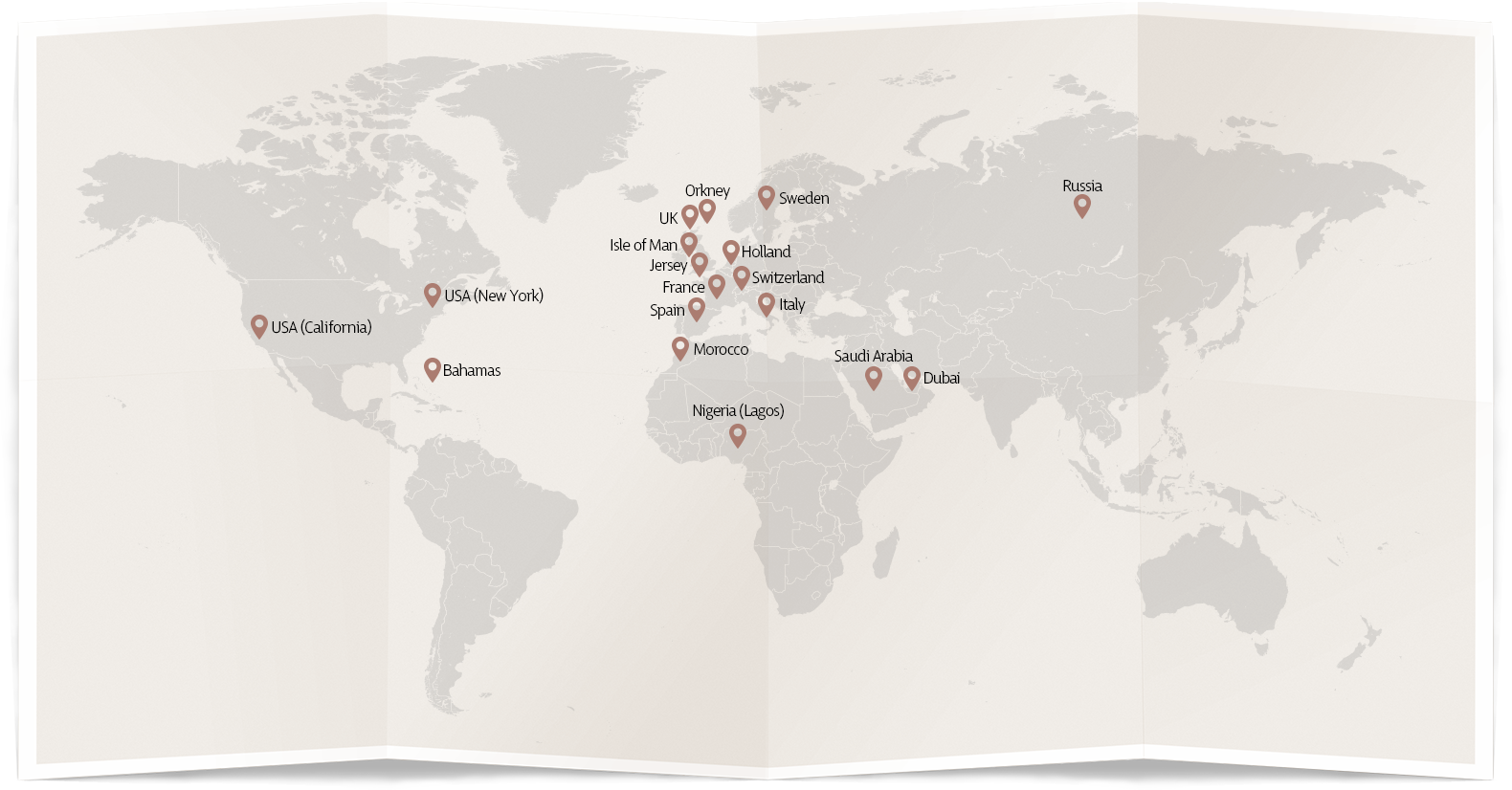 World Map - Where Bisca Work