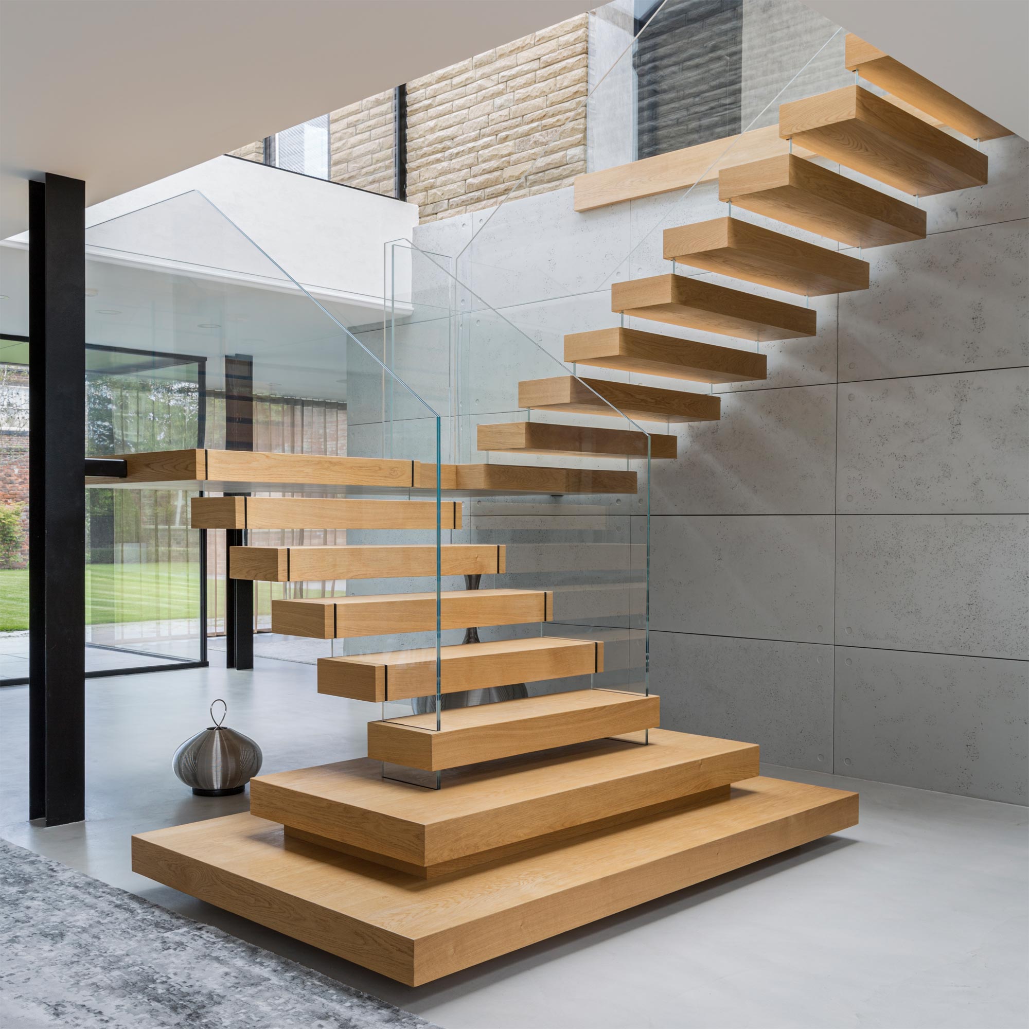 Floating Treads Staircase Bespoke Oak Staircase Bisca Floating Treads Staircase Bespoke Oak Staircase Bisca