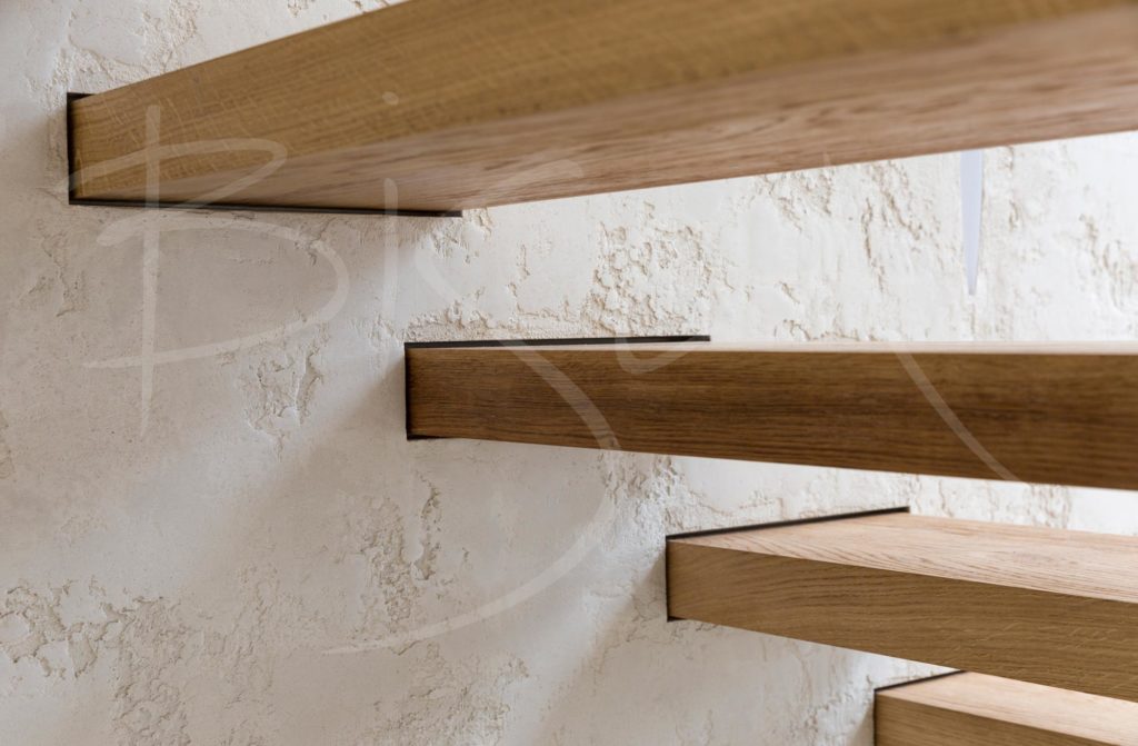 Oak cantilever staircase design uk