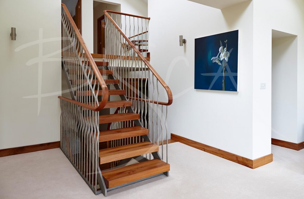 Barn conversion staircase by Bisca Bespoke Stairs