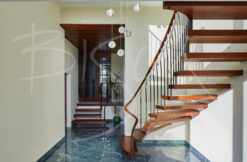 Cantilevered Sapele Stairs with Open Treads Yorkshire