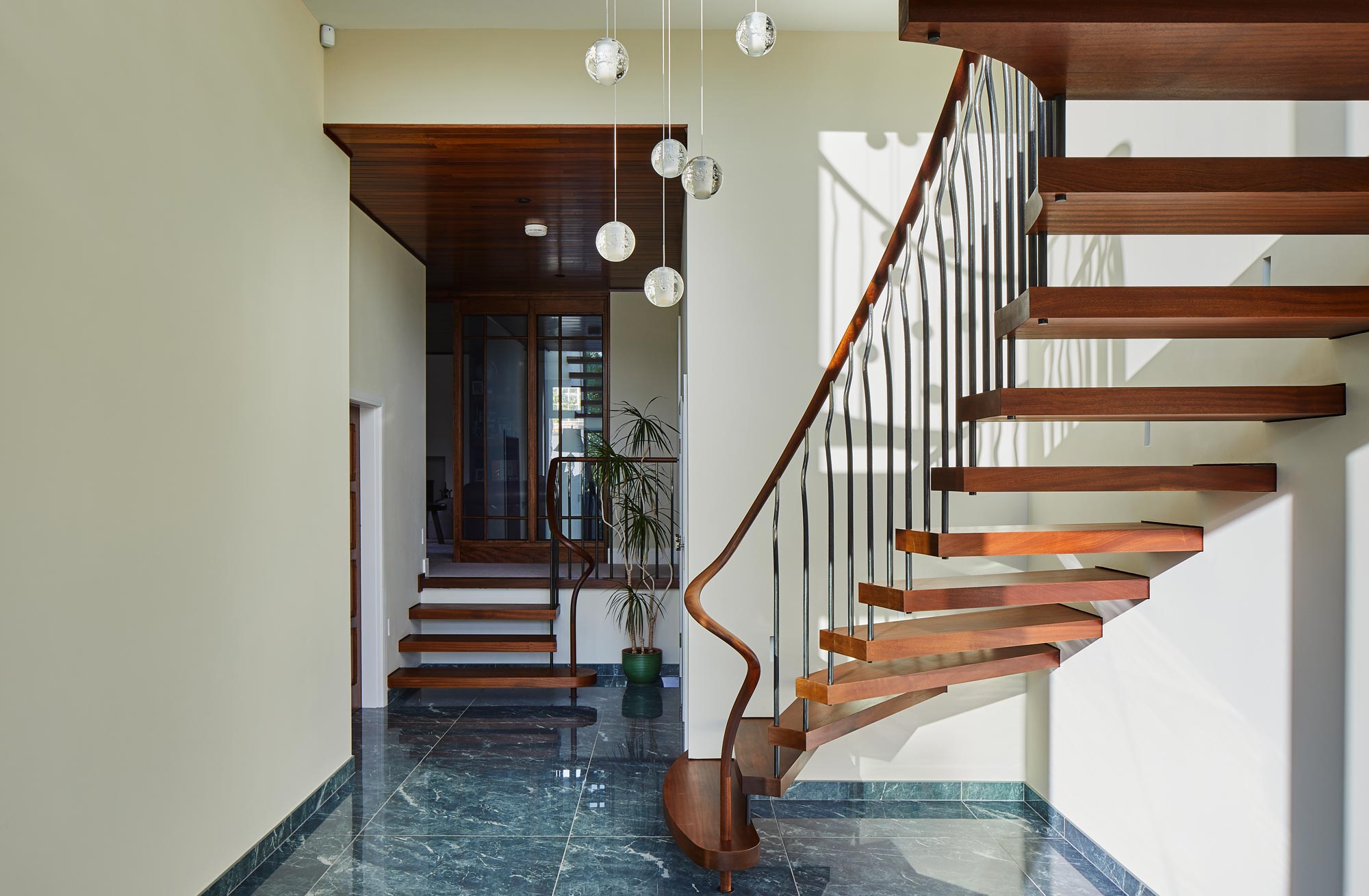 Bisca matched old timber with their new dark sapele staircase