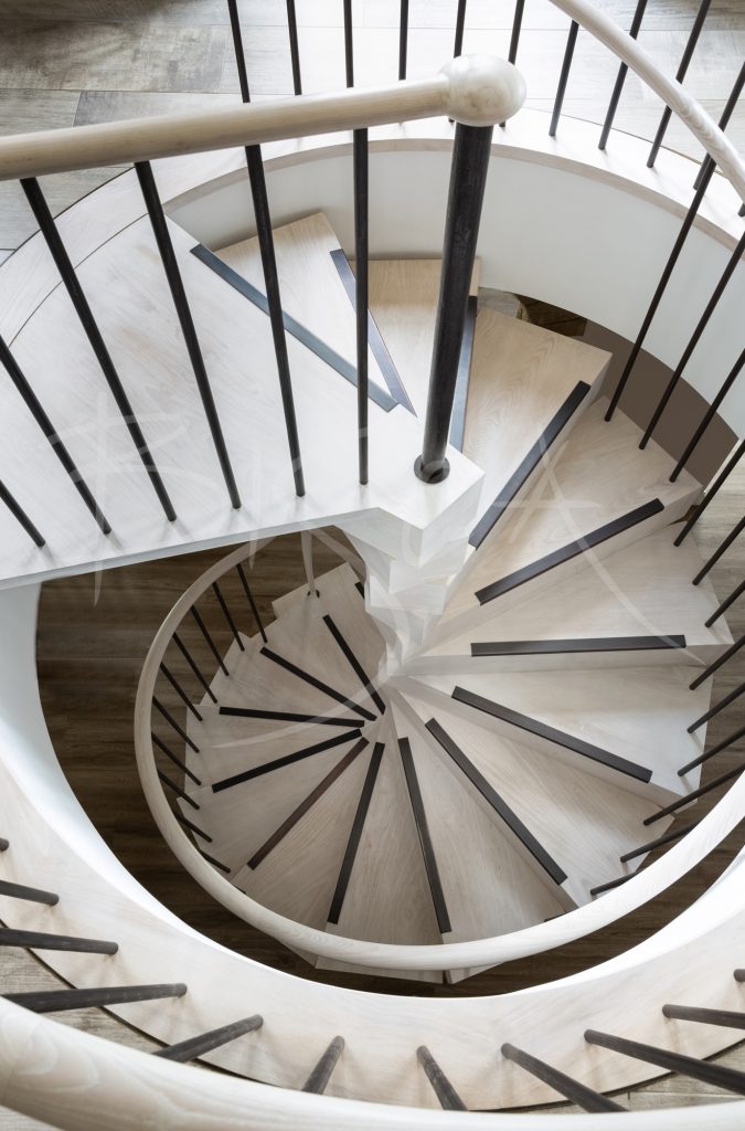 bespoke stacked spiral staircase by bisca spiral stairs