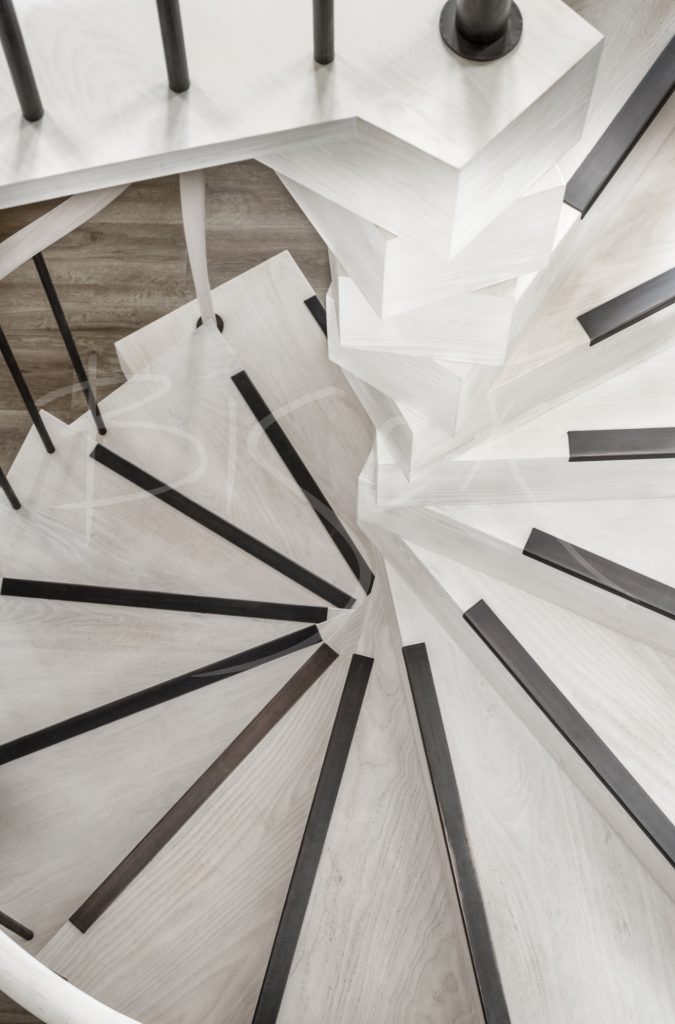 bespoke stacked spiral staircase by bisca spiral stairs