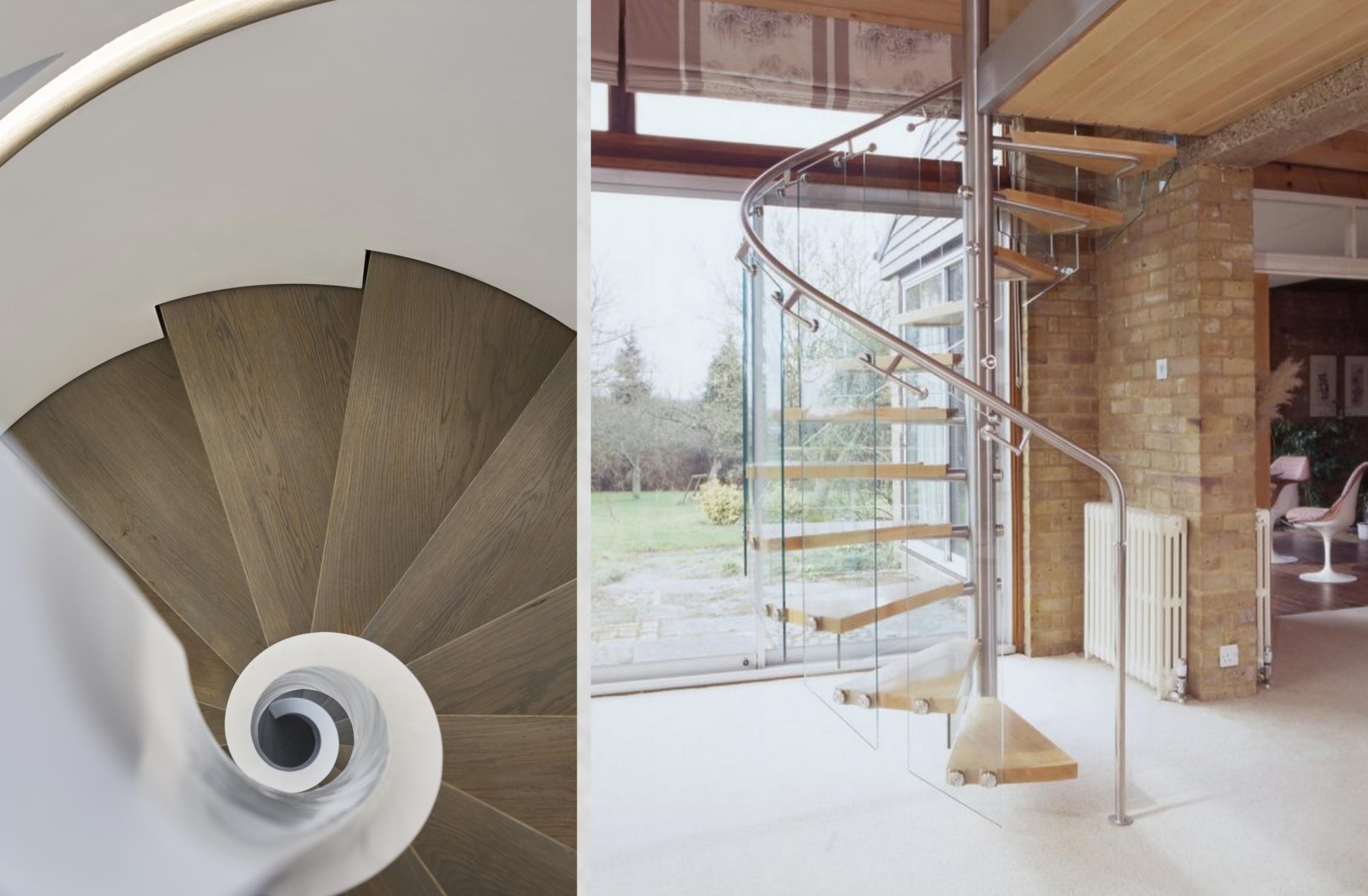 difference between helical and spiral stairs