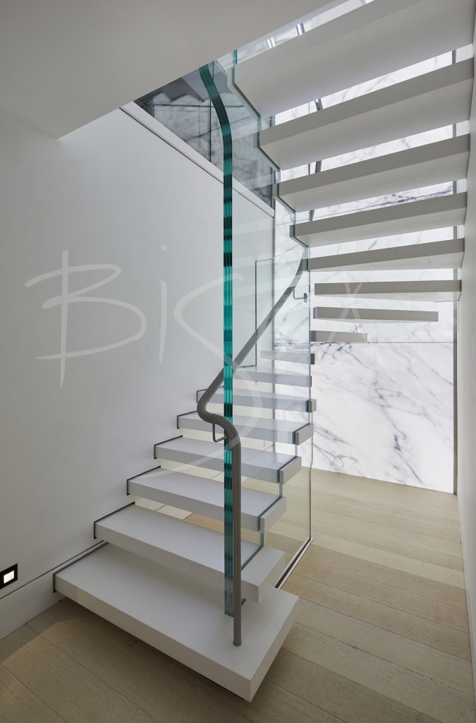 Corian Kitchen staircase design by Bisca