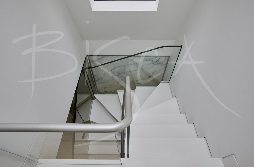 Corian Kitchen staircase design by Bisca