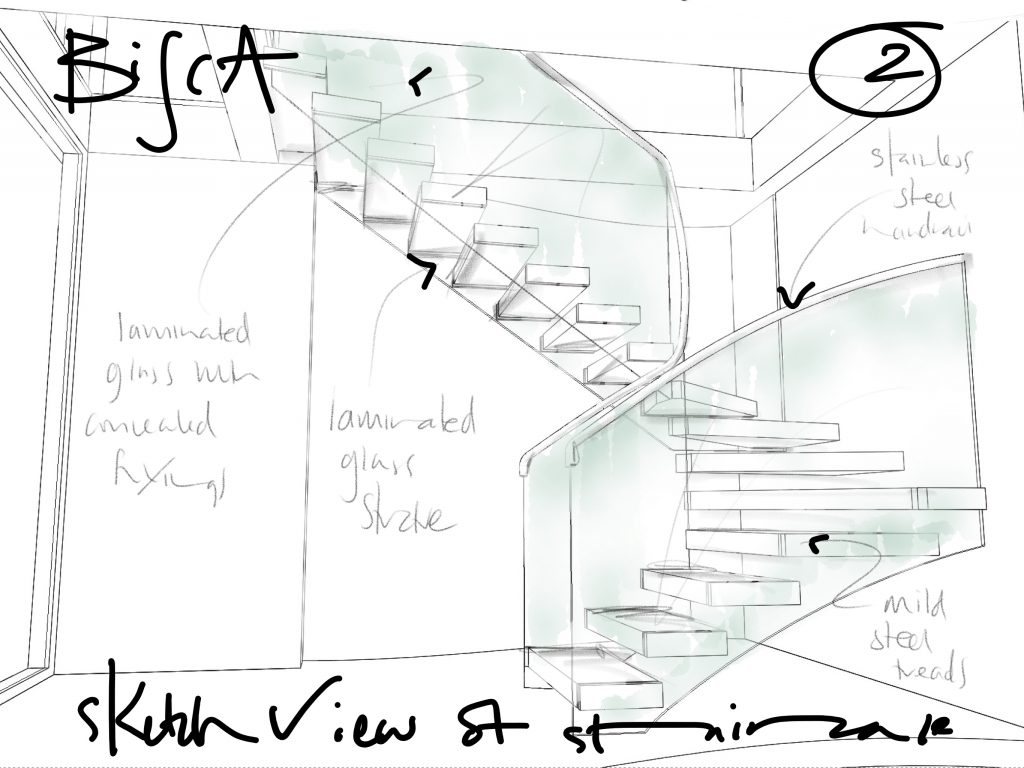 courtyard garden staircase by Bisca