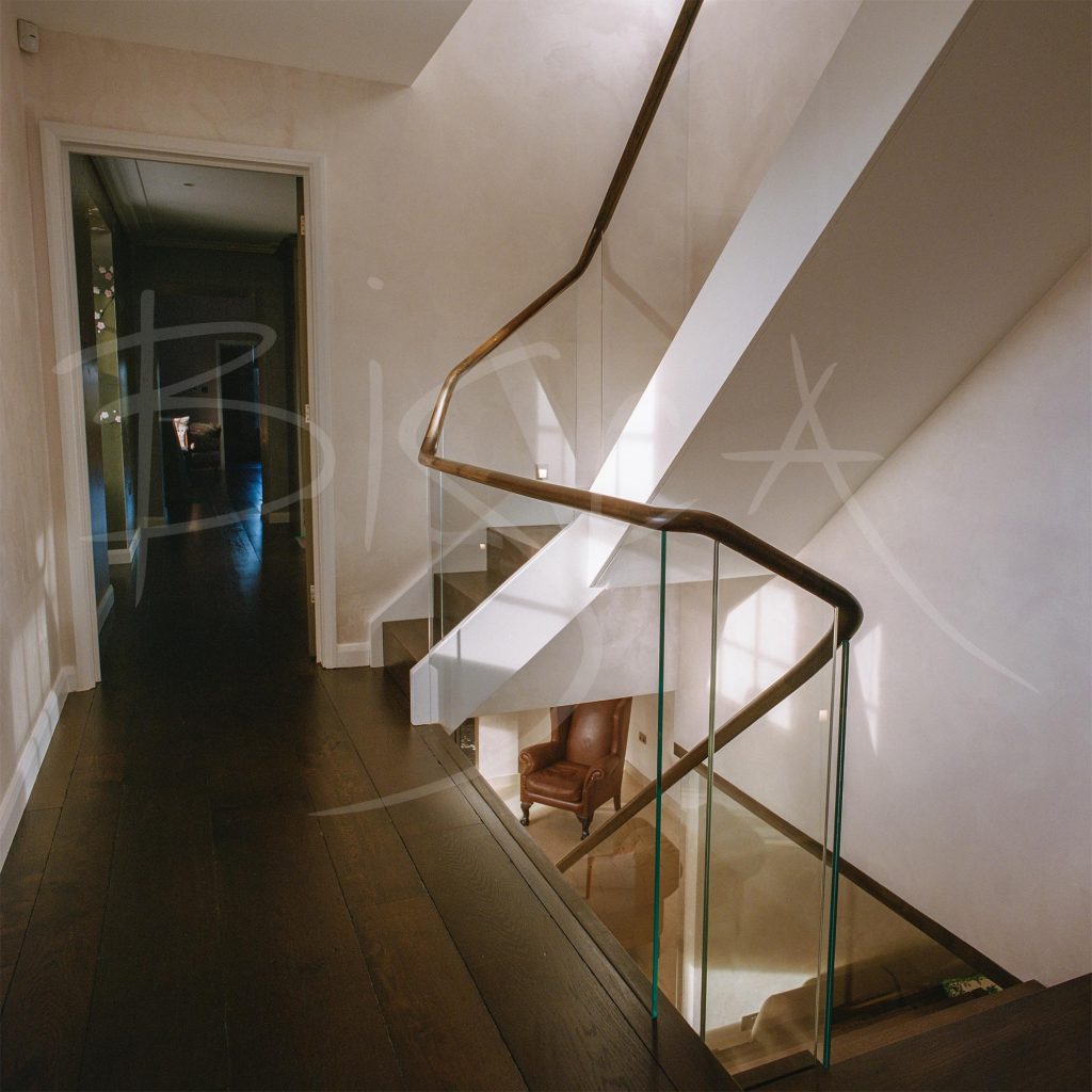 Glass Balustrade on Floating Staircase