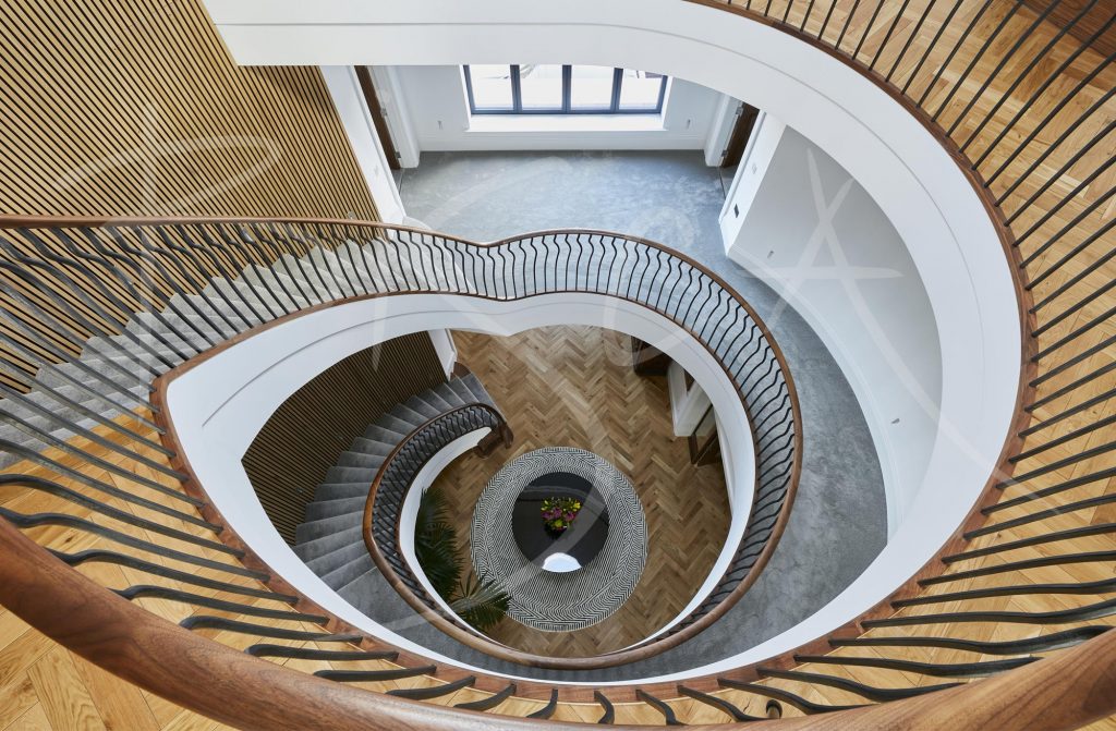 Helical Staircase Design Aerial View