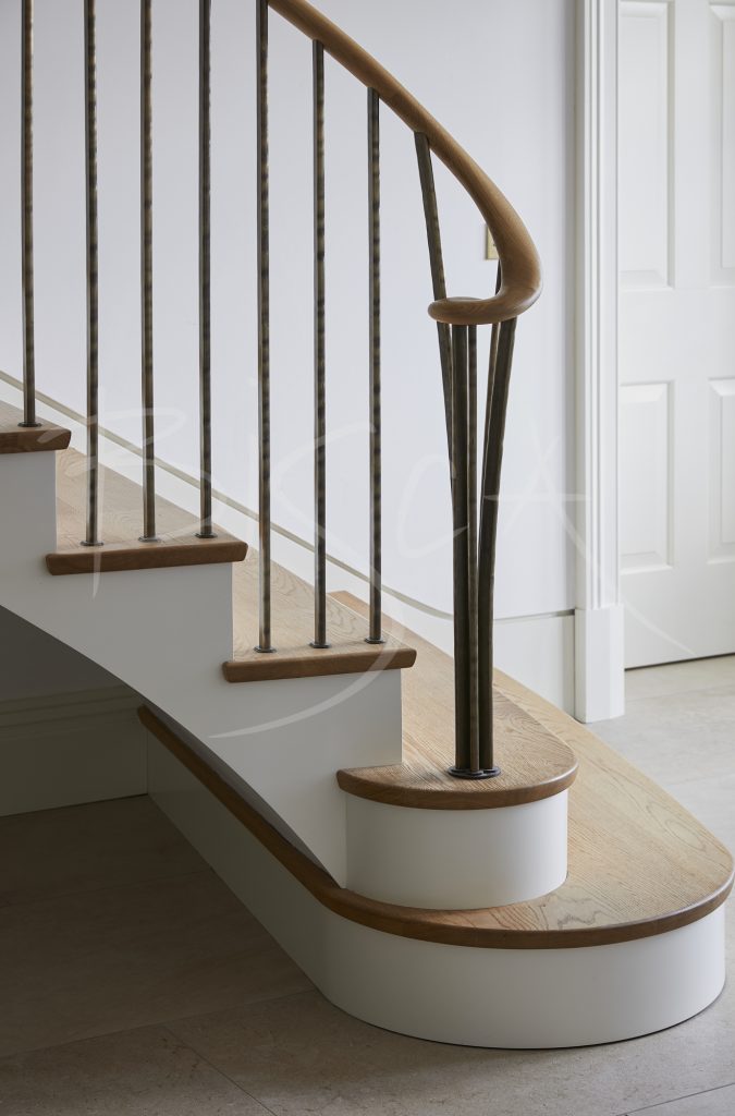 Inspirational Staircase with Oak Treads 8118