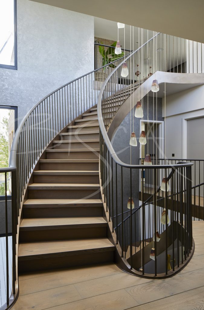 Curved Floating Staircase Design