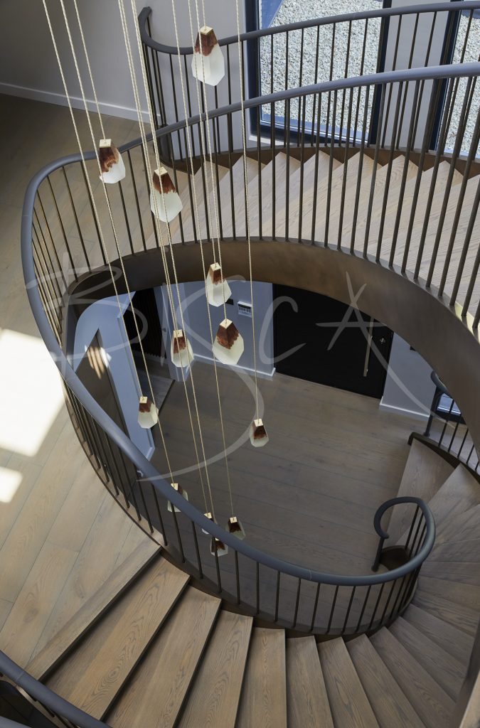 Curved Floating Staircase Design