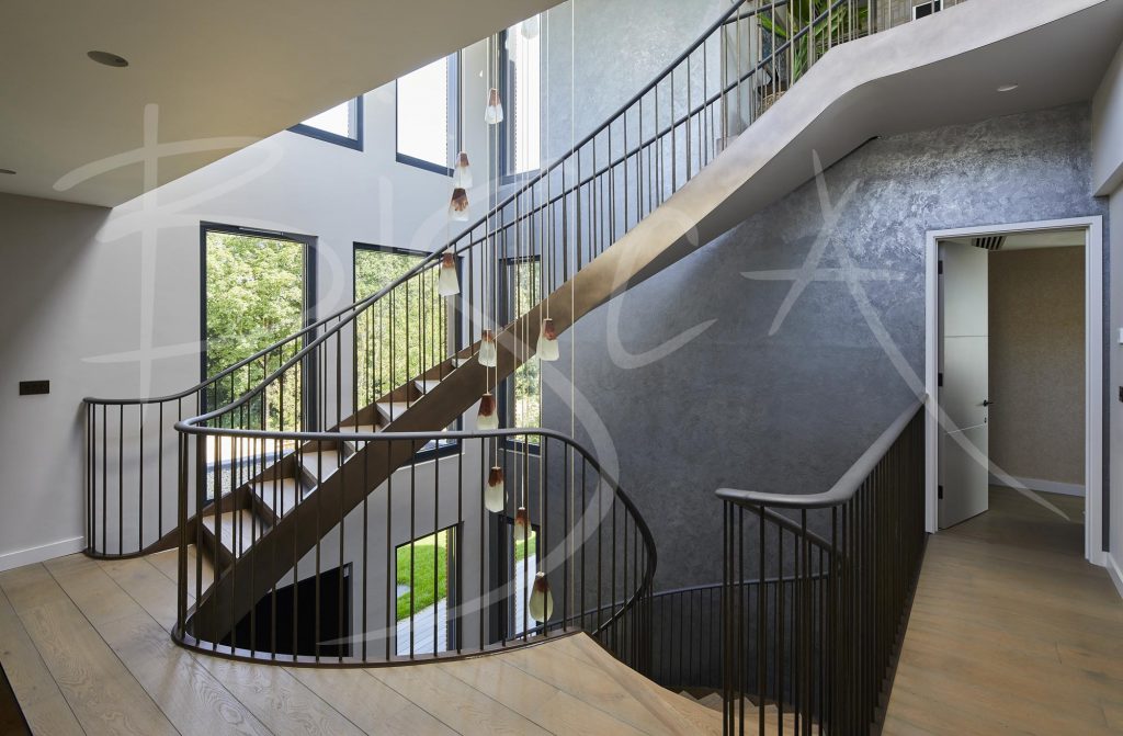 Curved Floating Staircase Design - Project 8142