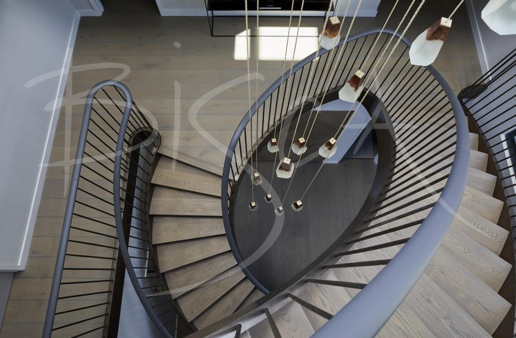 Curved Floating Staircase Design - Project 8142