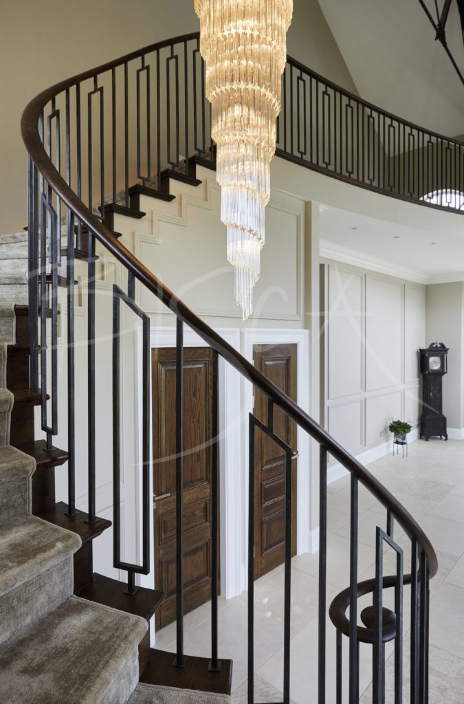 Curved Oak Staircase Balustrade