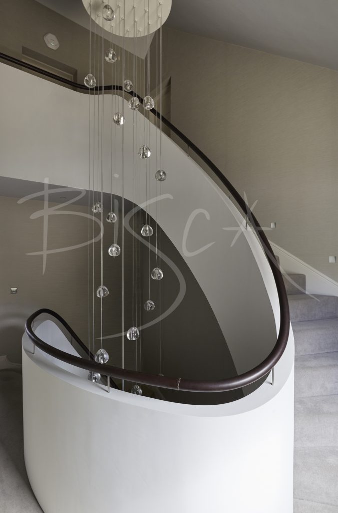 Stunning Curved Staircase with Elliptical Core
