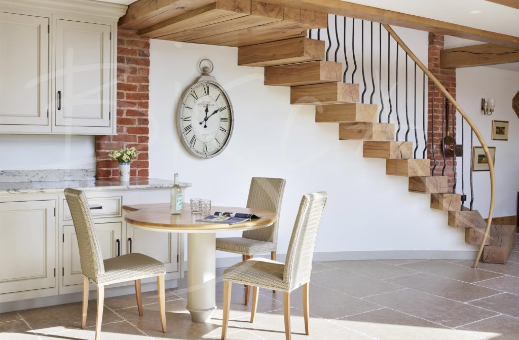 Semi Cantilevered Oak Staircase