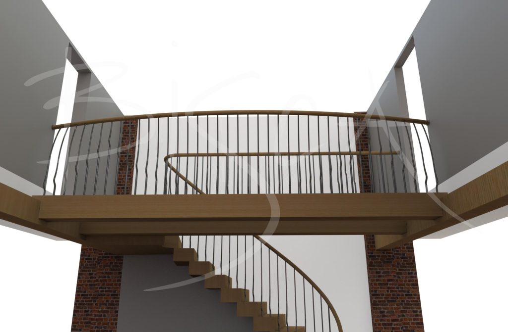 Oak Staircase Feature Bridge