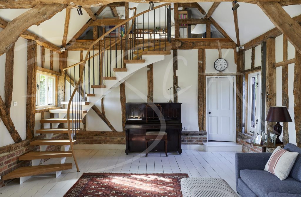 Beautiful Oak Staircase With Hand Forged Balustrade