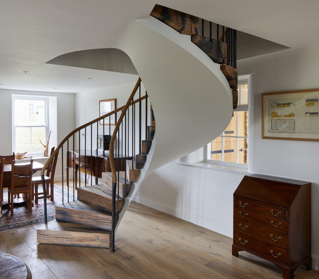 Reclaimed Oak Staircase Barn Conversion