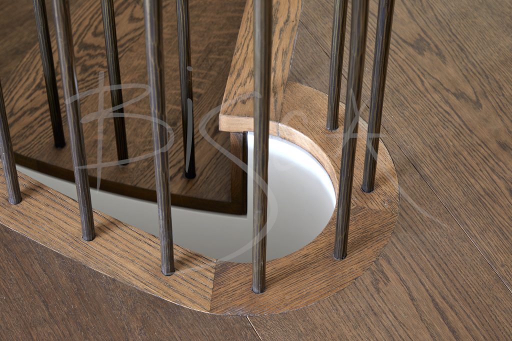 Sculpted classic details help create an elegant oak staircase Sculpted classic details help create an elegant oak staircase