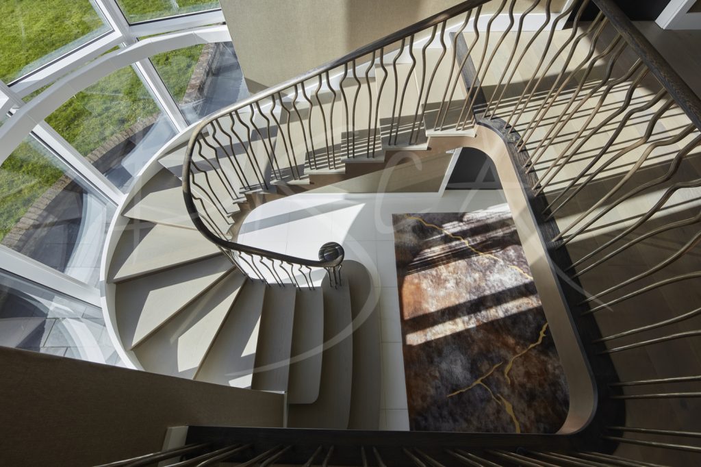 Modern Curved Staircase Balustrade 9483 Modern Curved Staircase Balustrade 9483