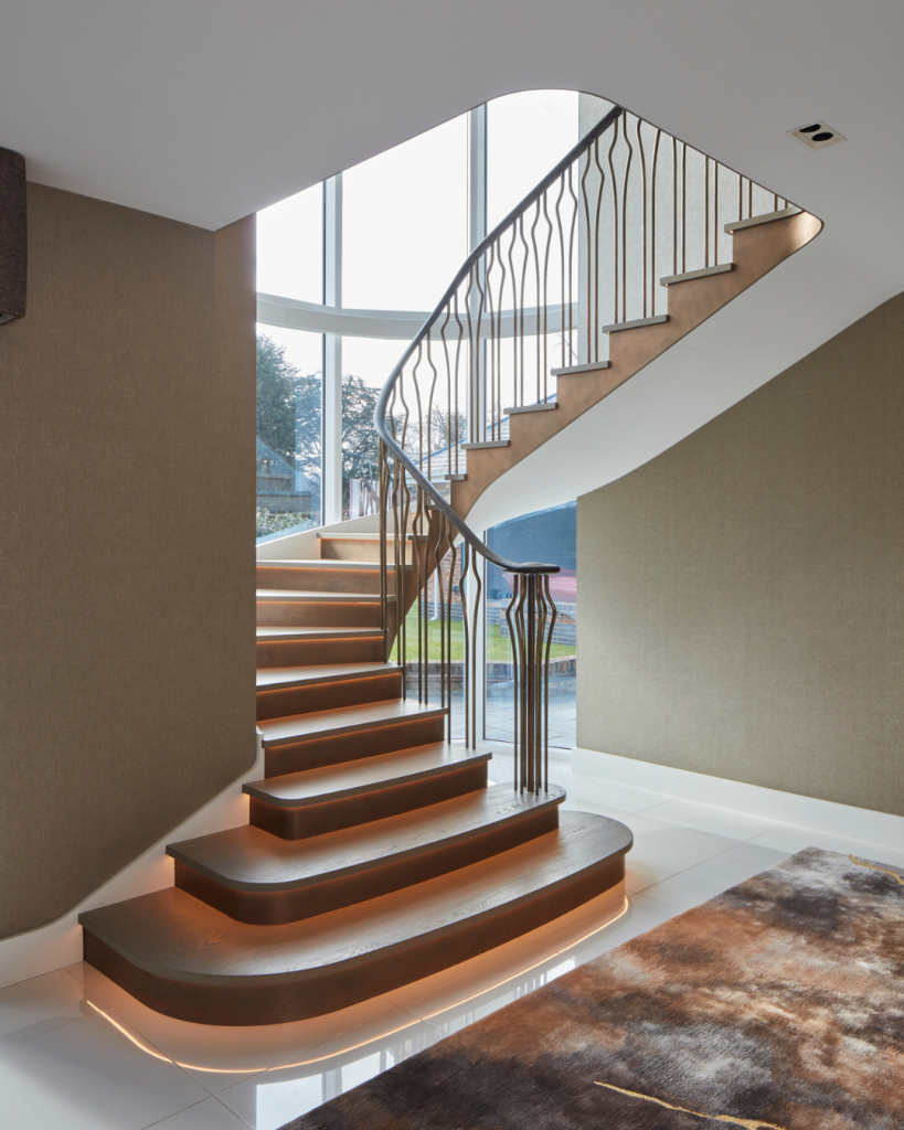 Modern Curved Staircase After