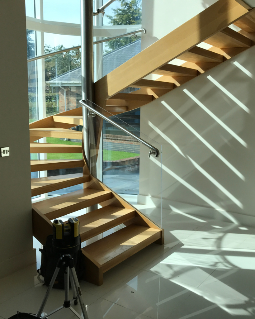 Modern Curved Staircase Before