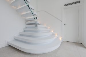Bespoke Curved Staircase, Glass Stair, 9601